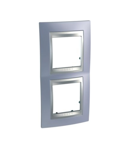 Unica Top, ramka 2-krotna pionowa, niebieska Schneider MGU66.004V.098