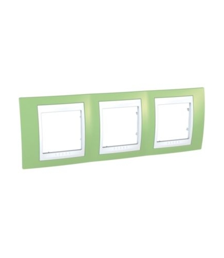 Unica Plus Ramka 3-krotna pozioma zieleń oliwkowa Schneider MGU6.006.863