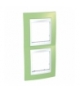 Unica Plus Ramka 2-krotna pionowa zieleń oliwkowa Schneider MGU6.004V.863
