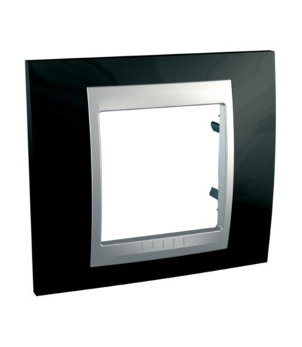 Unica Top, ramka 1-krotna, rodowana czerń Schneider MGU66.002.093