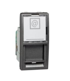 Unica, gniazdo RJ45 kat.5e, 1 moduł, grafit Schneider MGU3.410.12
