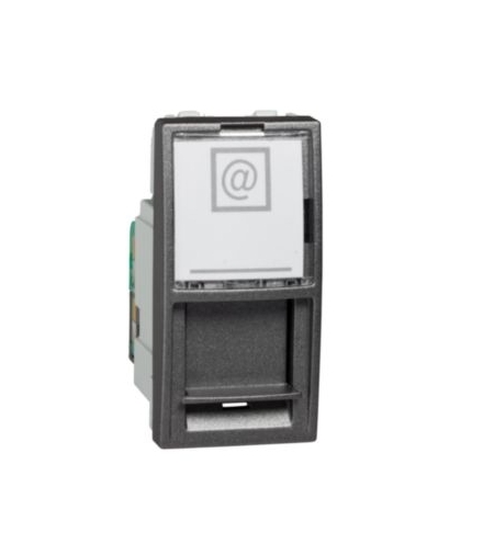 Unica, gniazdo RJ45 kat.5e, 1 moduł, grafit Schneider MGU3.410.12