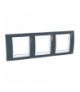 Unica Plus Ramka 3-krotna pozioma czerń mineralna Schneider MGU6.006.877