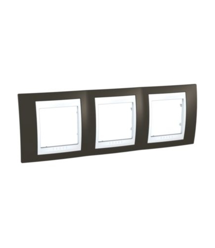 Unica Plus Ramka 3-krotna pozioma umbra kakaowa Schneider MGU6.006.871