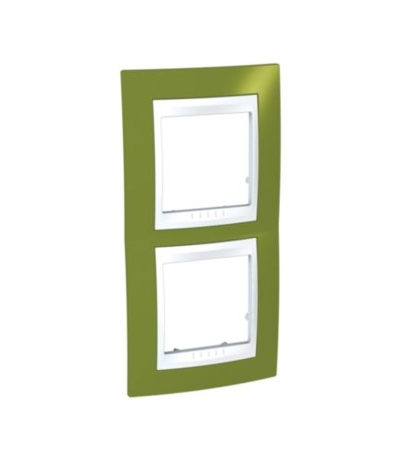 Unica Plus Ramka 2-krotna pionowa zieleń pistacjowa Schneider MGU6.004V.866