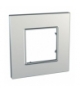 Unica Quadro Ramka 1-krotna srebrna Schneider MGU6.702.55