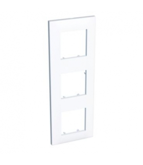 Altira ramka ozdobna dla 3 mechanizmów pionowa biel polarna 71 mm Schneider ALB44659