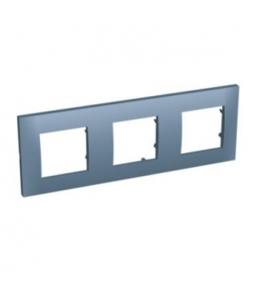 Altira ramka ozdobna 3 zespoły pozioma błękit stalowy 71 mm Schneider ALB45747