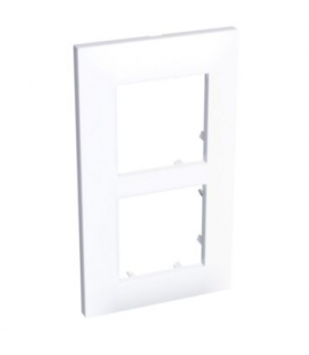 Altira ramka ozdobna dla 2 mechanizmów pionowa biel polarna 71 mm Schneider ALB44655