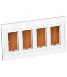 Altira puszka podtynkowa 4 x 2 45x45 głębokość 56,2mm biel polarna Schneider ALB44468N