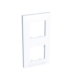 Altira - ramka ozdobna - dla 2 mechanizmów pionowa - biel polarna - 57 mm ALB44653