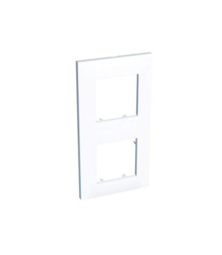 Altira - ramka ozdobna - dla 2 mechanizmów pionowa - biel polarna - 57 mm ALB44653