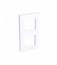 Altira - ramka ozdobna - dla 2 mechanizmów pionowa - biel polarna - 57 mm ALB44653