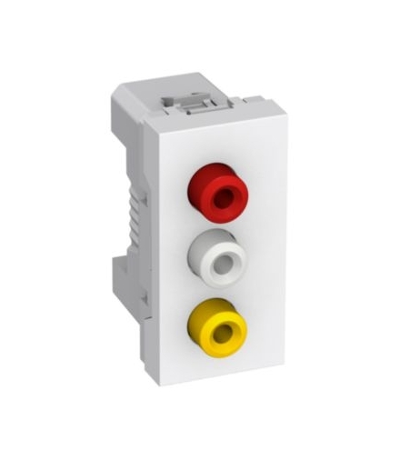Altira 3 Gniazdo wtykowe RCA 1 moduł biały Schneider ALB44372