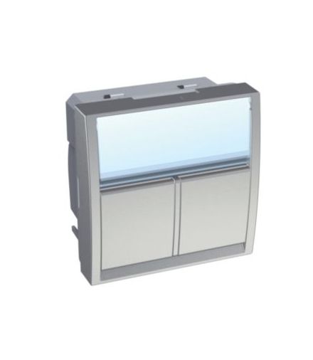 Altira pokrywa gniazda do konektora RJ45 podwójna aluminium Schneider ALB46384