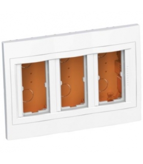 Altira puszka podtynkowa 3 x 2 45x45 głębokość 56,2mm biel polarna Schneider ALB44466N