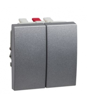 Altira podwójny łącznik schodowy 16 A aluminium Schneider ALB46056