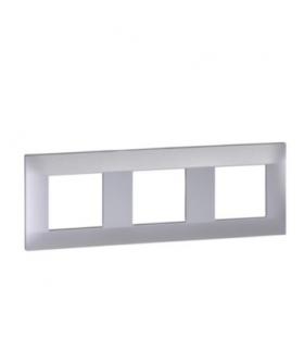 Altira - ramka ozdobna - dla 3 mechanizmów pionowa - aluminium - 71 mm ALB46659