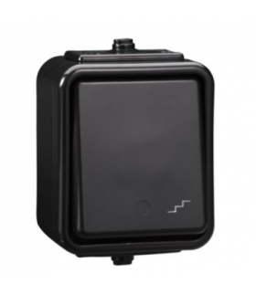 Cedar Łącznik schodowy IP44 czarny Schneider WNT600C05