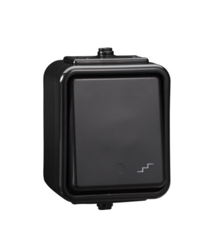 Cedar Łącznik schodowy IP44 czarny Schneider WNT600C05
