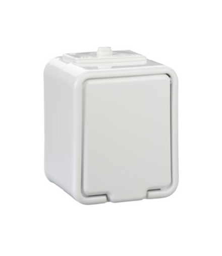 Cedar Gniazdo pojedyncze SCHUKO z przesłonami IP44 biały Schneider GWN140PC01