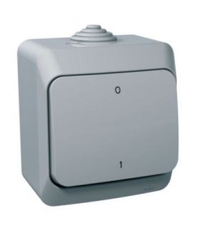Cedar Plus Łącznik 2-biegunowy IP44 szary Schneider WDE000620