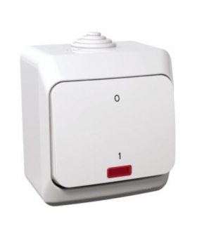 Cedar Plus Łącznik 2-biegunowy z podświetleniem IP44 biały Schneider WDE000521