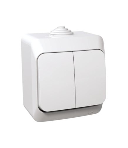 Cedar Plus Łącznik świecznikowy z podświetleniem IP44 biały Schneider WDE000551