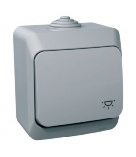 Cedar Plus Przycisk "światło" IP44 szary Schneider WDE000613