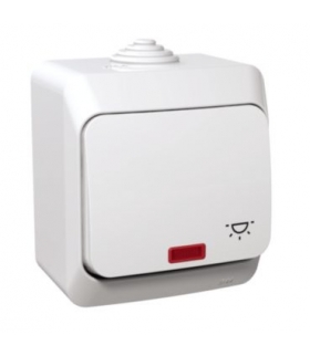 Cedar Plus Przycisk "światło" z podświetleniem IP44 biały Schneider WDE000516