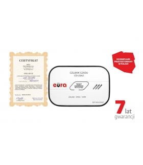 Czujnik czadu CD-23A2 - wolnostojący, bateryjny DC 3V (2x 1,5V LR6) 7 LAT GWARANCJI