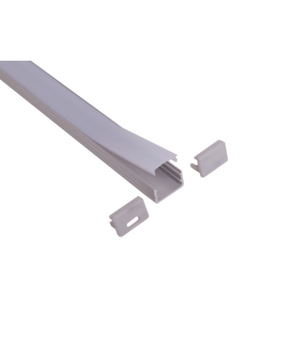 Profil P21NA mikro NAWIERZCHNIOWY NIEANODOWANY 2m ALU LED K1PLP21NA 2M