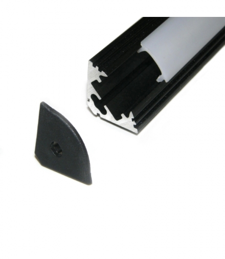 Profil P3C NAROŻNY ANODOWANY CZARNY 1m ALU LED K1PLP3C 1M
