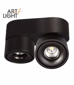 Oprawa LAHTI MINI CZARNA 2X8W barwa CIEPŁOBIAŁA KOBI LIGHT KQLM2X8B
