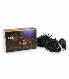 Lampki choinkowe LED z programatorem K100G IP44 KOLOROWE KOBI LIGHT KCHK100GM