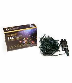 Lampki choinkowe LED z programatorem K100 IP44 KOLOROWE KOBI LIGHT KCHK100M