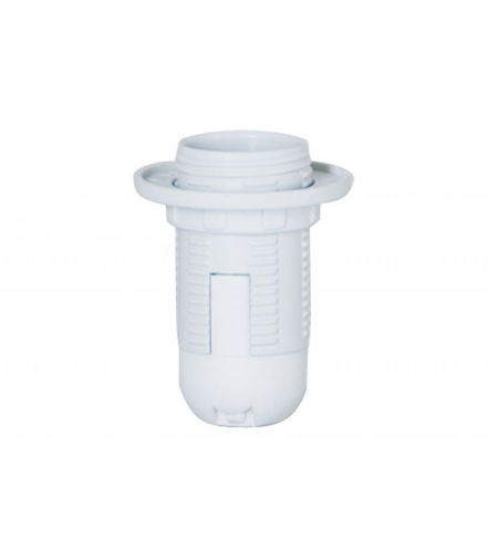 Oprawka termoplastyczna E14-1 z kołnierzem BIAŁA F-ELEKTRO PW E14 BIAŁA