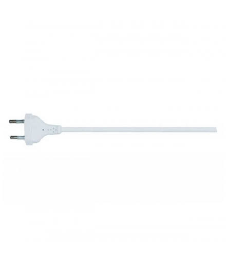 Sznur przyłączeniowy bez wyłącznika 2mb OMYp 2x0,75mm2 BIAŁY F-ELEKTRO SP
