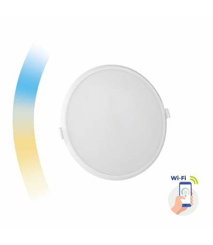 Inteligentna oprawa sufitowa podtynkowa okrągła LED Algine 6W Wi-Fi CCT DIMM Spectrum SMART