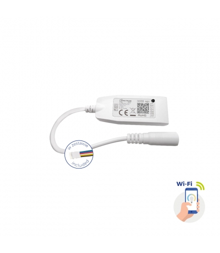 Kontroler do pasków LED Wi-Fi 12/24V DC 24W/48W RGBW+CCT+DIMM z konektorem