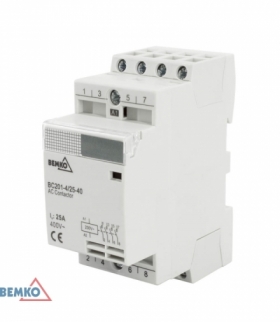 STYCZNIK MODUŁOWY BC201 2P 25A TYP 22 (2z + 2r) BEMKO A60-BC201-2P-25-22