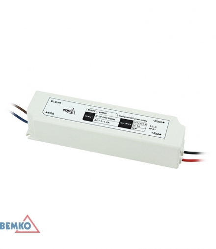 ZASILACZ ELEKTRONICZNY LED HERMETYCZNY IP67 12V 60W BEMKO B42-LDS060
