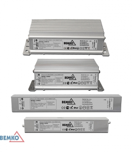 ZASILACZ ELEKTRONICZNY LED HERMETYCZNY IP68 12V 100W BEMKO B42-LDW100
