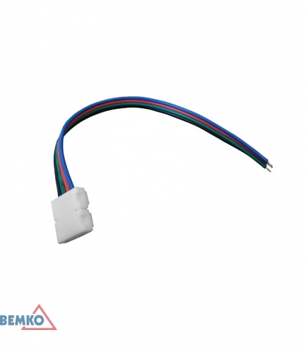 ZŁĄCZKA LED Z PRZEWODEM 1-STRONNA 10MM 5050 RGB BEMKO B46-Z1-10-5050-RGB