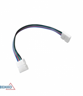 ZŁĄCZKA LED Z PRZEWODEM 2-STRONNA 10MM 5050 RGB BEMKO B46-Z2-10-5050-RGB