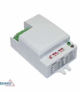 CZUJNIK MIKROFALOWY 500W 360* IP20 PROSTOKĄTNY BIAŁY DIP-SWITCH BEMKO B52-SES74WH