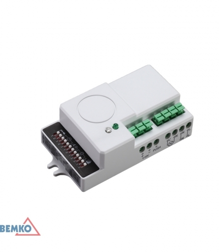CZUJNIK MIKROFALOWY 600W 360* IP20 PROSTOKĄTNY BIAŁY STEROWANIE 1-10V BEMKO B52-SES76WH