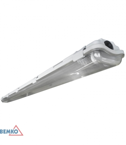 OPRAWA HERMETYCZNA "EMPTY" 150CM 1xT8LED PC, KLOSZ PRYZMATYCZNY BEMKO C14-E-OHL-150-1KP