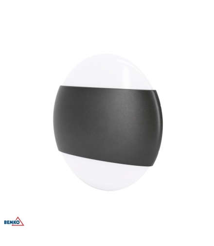 OPRAWA ELEWACYJNA VALANT 10W 4000K 850LM IP65 160X56MM OKRAGŁA GRAFIT BEMKO C25-EL1-O-010GR-4K