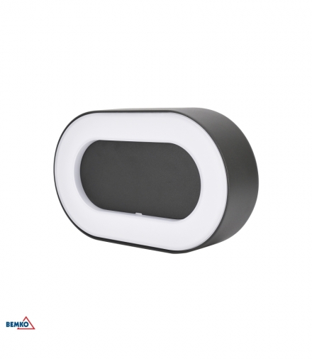 OPRAWA ELEWACYJNA VALIT 10W 3000K 800LM IP65 203X45X123MM OWALNA GRAFIT BEMKO C25-EL2-O-010GR-3K